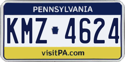 PA license plate KMZ4624