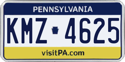 PA license plate KMZ4625