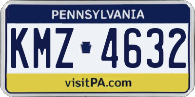 PA license plate KMZ4632