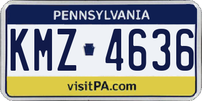 PA license plate KMZ4636