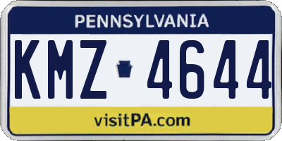 PA license plate KMZ4644