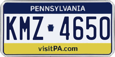 PA license plate KMZ4650