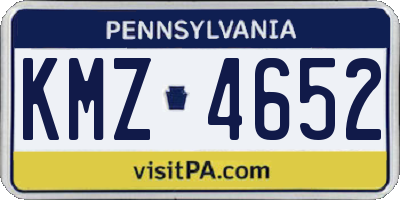 PA license plate KMZ4652