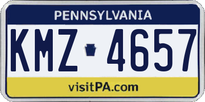 PA license plate KMZ4657