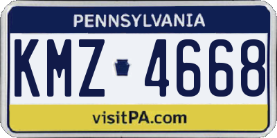 PA license plate KMZ4668