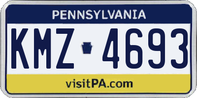 PA license plate KMZ4693
