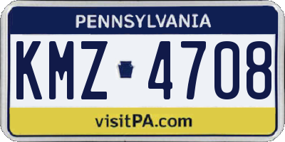PA license plate KMZ4708