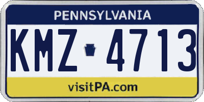 PA license plate KMZ4713