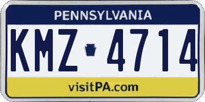 PA license plate KMZ4714