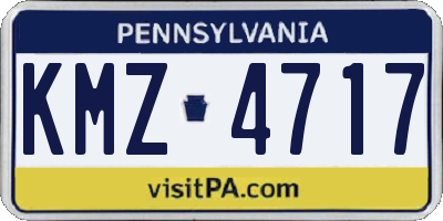 PA license plate KMZ4717