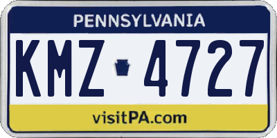 PA license plate KMZ4727