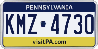 PA license plate KMZ4730