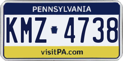 PA license plate KMZ4738