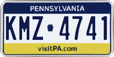 PA license plate KMZ4741