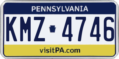 PA license plate KMZ4746