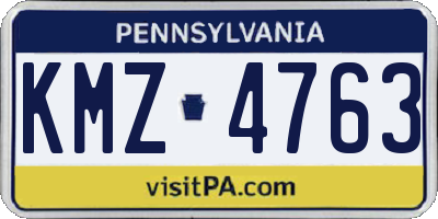 PA license plate KMZ4763