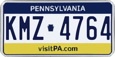 PA license plate KMZ4764