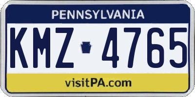 PA license plate KMZ4765