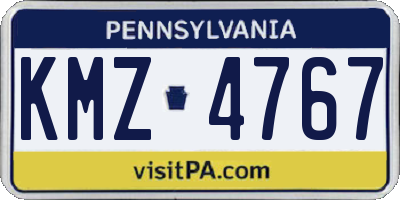 PA license plate KMZ4767