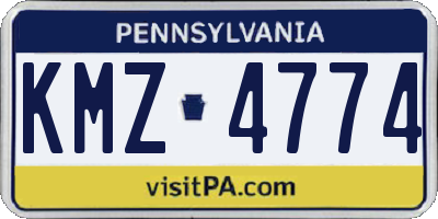 PA license plate KMZ4774