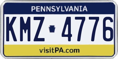 PA license plate KMZ4776