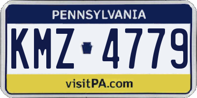 PA license plate KMZ4779