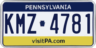 PA license plate KMZ4781