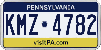 PA license plate KMZ4782