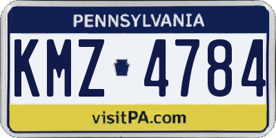 PA license plate KMZ4784