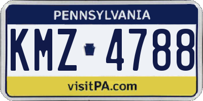 PA license plate KMZ4788