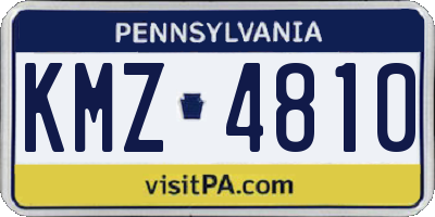 PA license plate KMZ4810