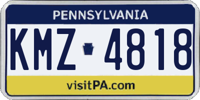 PA license plate KMZ4818