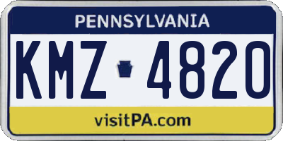 PA license plate KMZ4820