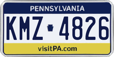 PA license plate KMZ4826