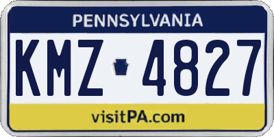 PA license plate KMZ4827