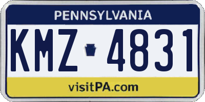 PA license plate KMZ4831