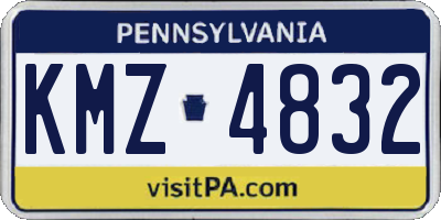 PA license plate KMZ4832