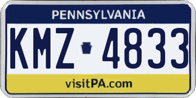 PA license plate KMZ4833
