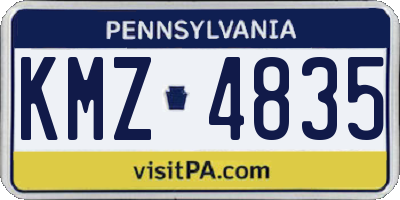PA license plate KMZ4835