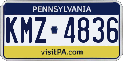 PA license plate KMZ4836