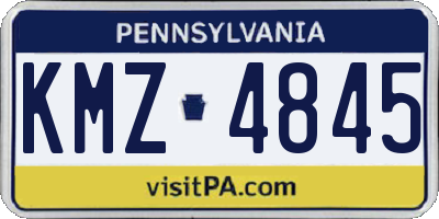 PA license plate KMZ4845
