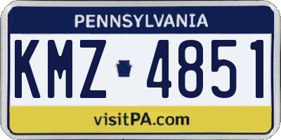 PA license plate KMZ4851