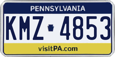 PA license plate KMZ4853