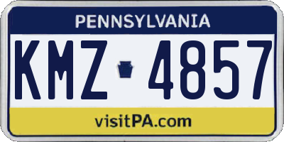 PA license plate KMZ4857