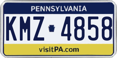 PA license plate KMZ4858
