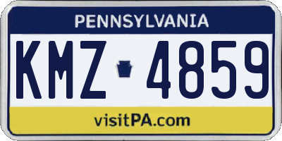 PA license plate KMZ4859