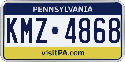 PA license plate KMZ4868