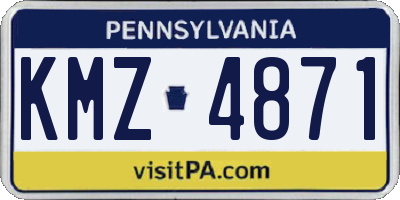 PA license plate KMZ4871