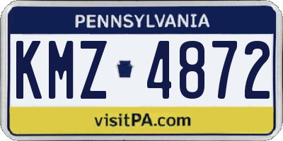 PA license plate KMZ4872