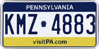 PA license plate KMZ4883